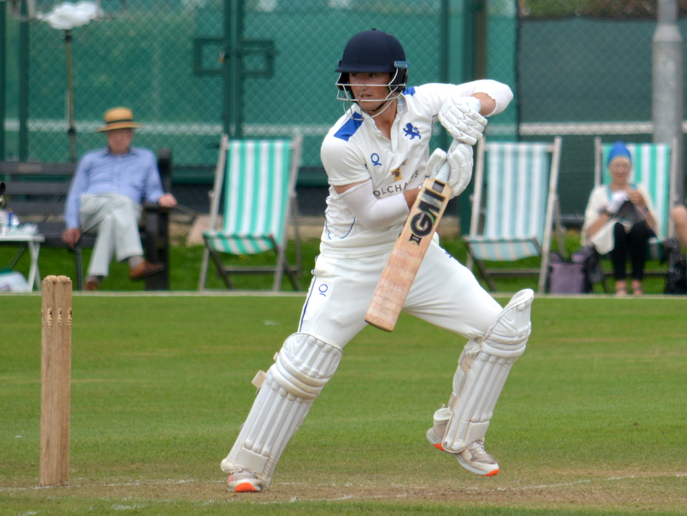 Devon's Ben Privett piling-up the runs against Herefordshire