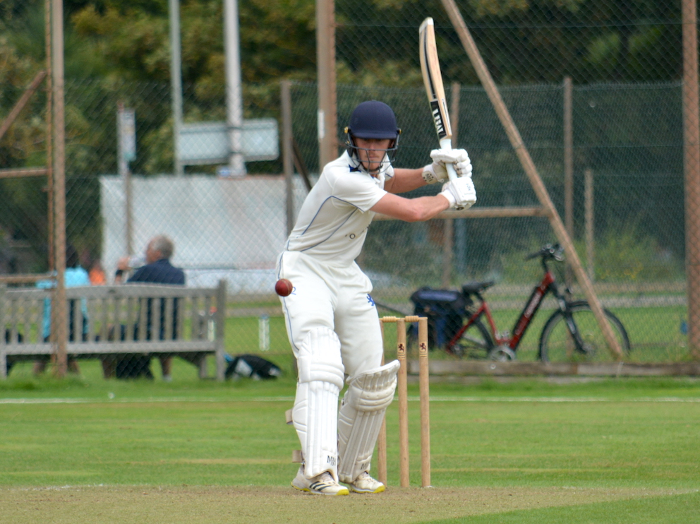 Elliot Hamilton lines up a stroke during his innings of 154 against Herefordshire<br>credit: Conrad Sutcliffe - no re-use without copyright owner's consentd's