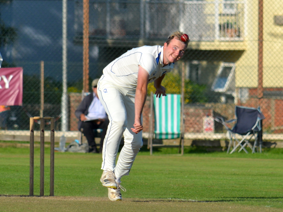 Devon's Matt Skeemer – three wickets and a run-out on day two<br>credit: Conrad Sutcliffe - no re-use without copyright owner's consent