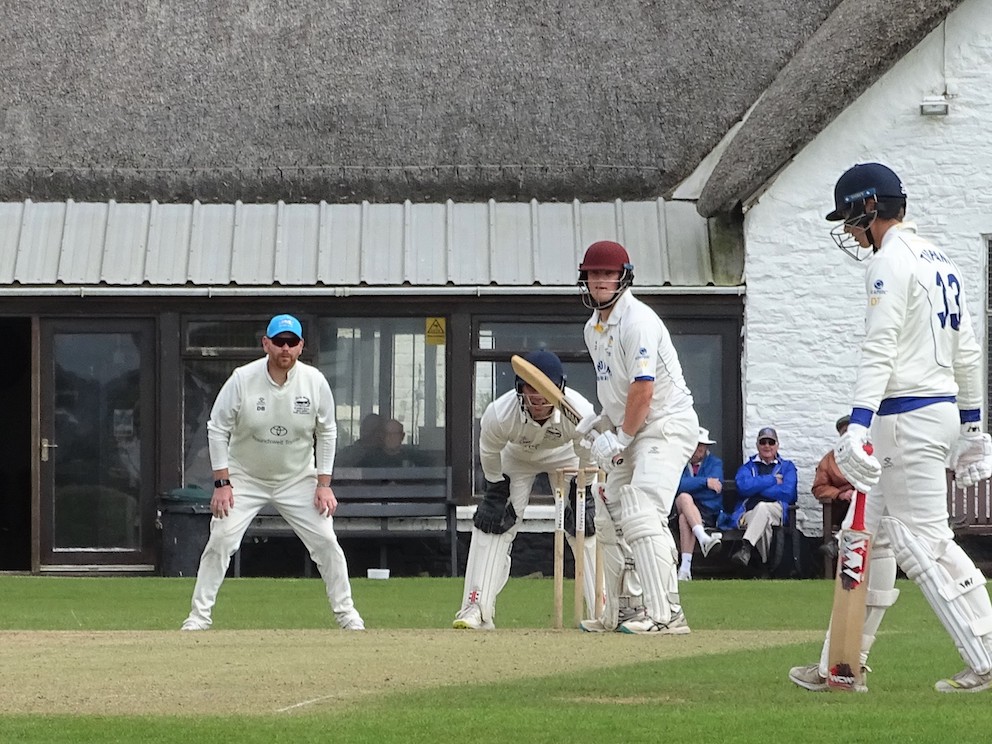 Match action from North Devon's game against Sandford in 2023<br>credit: Fiona Tyson