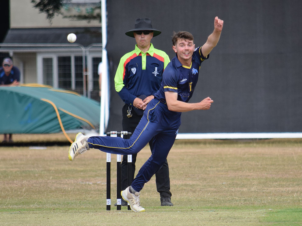 Will Christophers - nine overs for 37 runs against Cornwall<br>credit: Conrad Sutcliffe - no re-use without copyright owner's consent