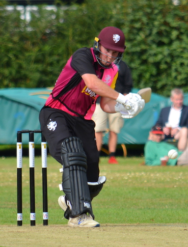 Somerset's James Rew. This was the shot that got him out!