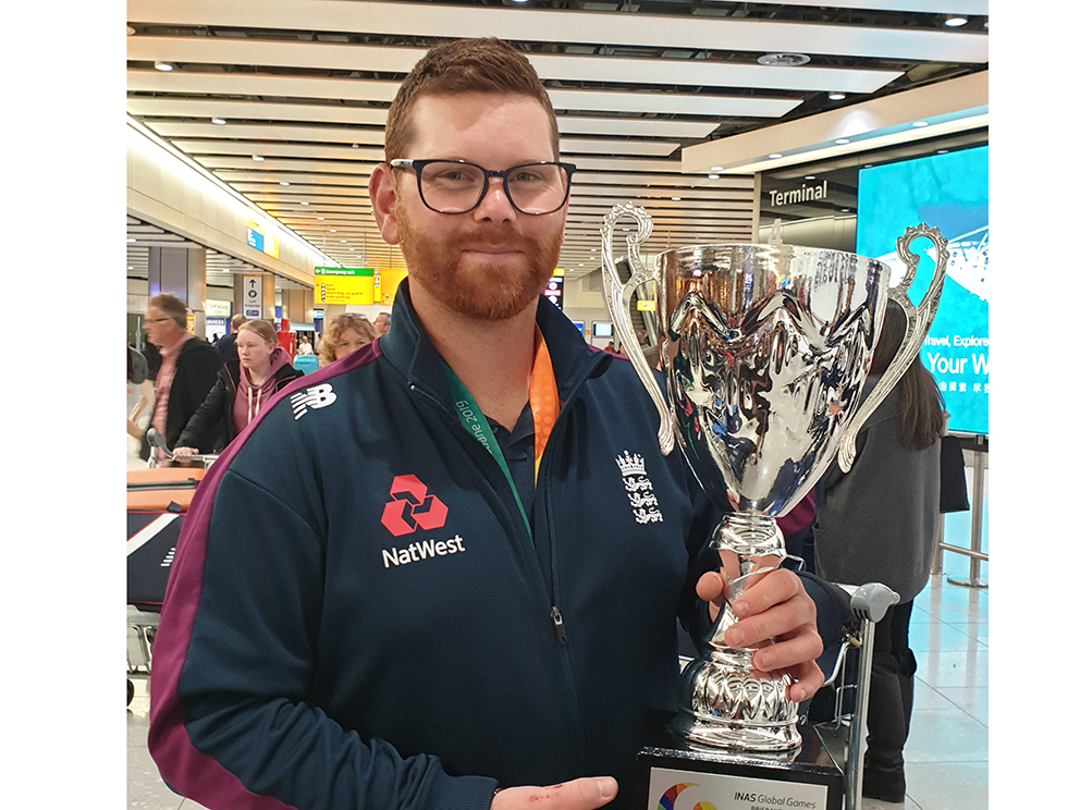 Flashback! Dan Bowser with his man of the series award after England's win in Australia