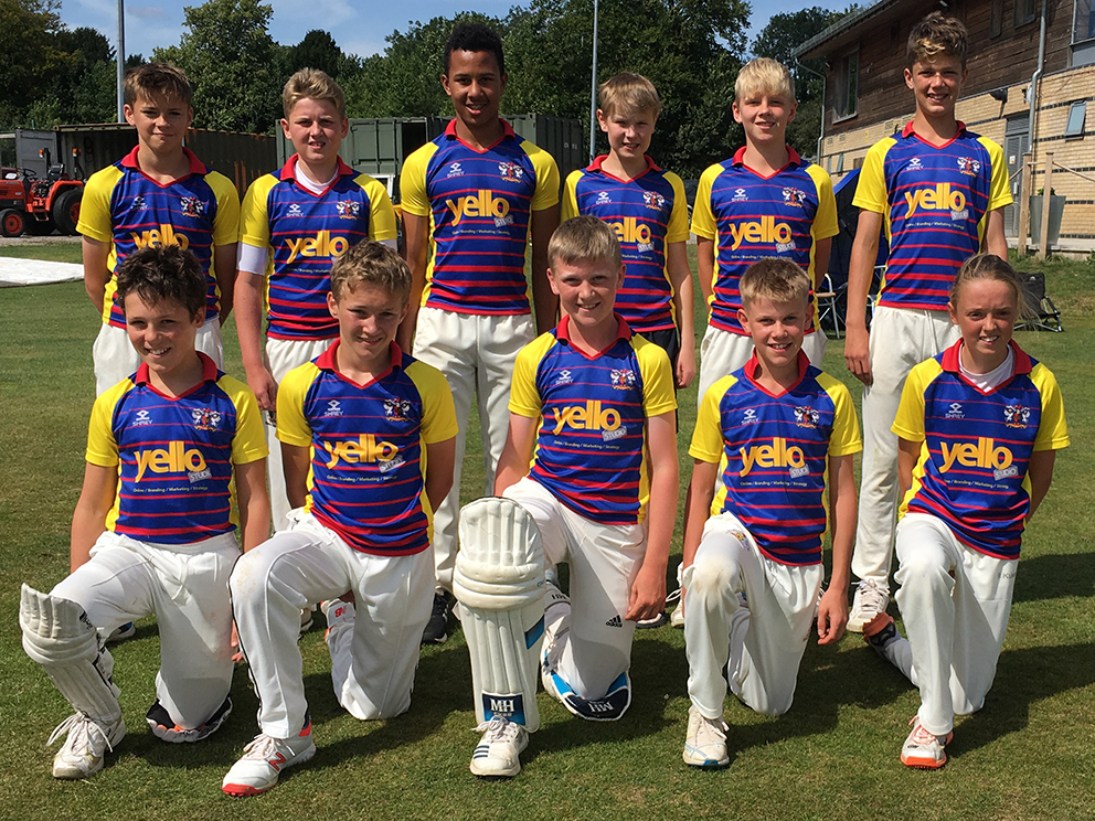 Exeter’s under-13 boys’ team, who won the ECB Vitality Blast Cup regional final after beating South Wilts (Wiltshire) & Dumbleton CC (Gloucester). Back row (left to right): Tom Wraith, Rory Cooper Smith, Hugo Hepburn, Harry Sharp (capt), Noah Lovedale, Felix Willis; front: Matthew Roberts. Freddie Cockram, Zach Vukusic, Oliver Gribble (wkt), Georgia Read. Team members for final missing from regional finals and pic - Fin Hill, Harry Williams (both Devon U13 at Kings Fest), George Russell, Max Pullum