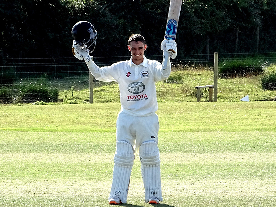 Adrian Isherwood - he hit a half-century for North Devon in the win over Exeter that lifted them out of the bottom two<br>credit: Fiona Tyson