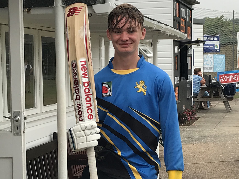Jamie Hayter - maiden county ton for U15s in win over Oxfordhshire