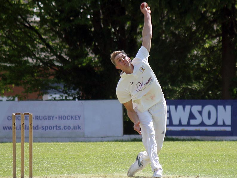 Tom Lammonby - five-wicket haul for Exeter against North Devon and runs as well<br>credit: Gerry Hunt
