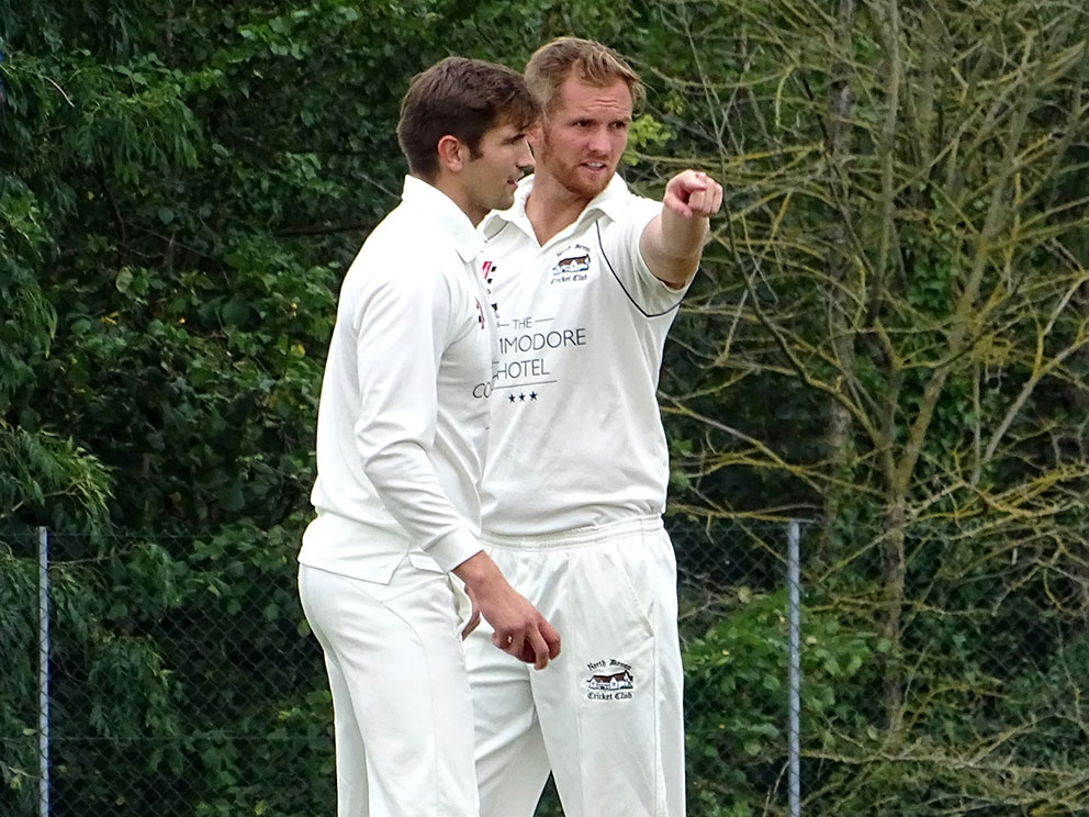 Tom Popham (right) who has set out North Devon's intention to bounce straight back into the Premier Division<br>credit: Fiona Tyson