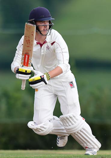 Sam Read on his way to a top score of 61 for Exeter against Bradninch | @ppauk