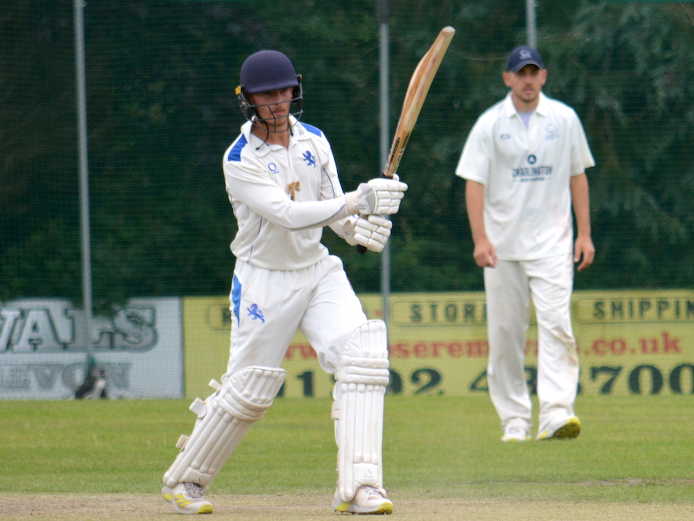 Ben Beaumont during his knock of 66 not out against Oxfordshire<br>credit: Conrad Sutcliffe - no re-use without copyright owner's consent