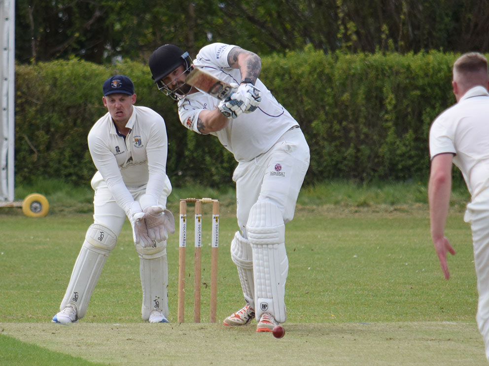 Cullompton's Brendon Parr – battered the Dartington & Totnes bowling<br>credit: Conrad Sutcliffe - no re-use without copyright holder's consent
