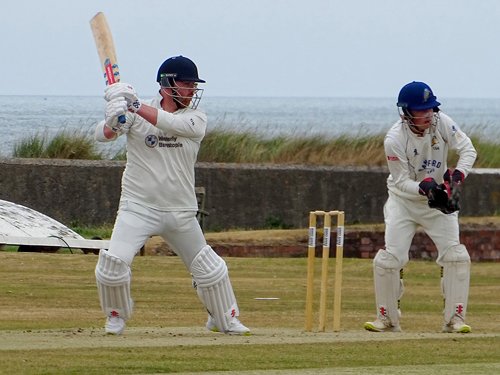North Devon opener Dan Bowser – in and out for 10 against Sandford