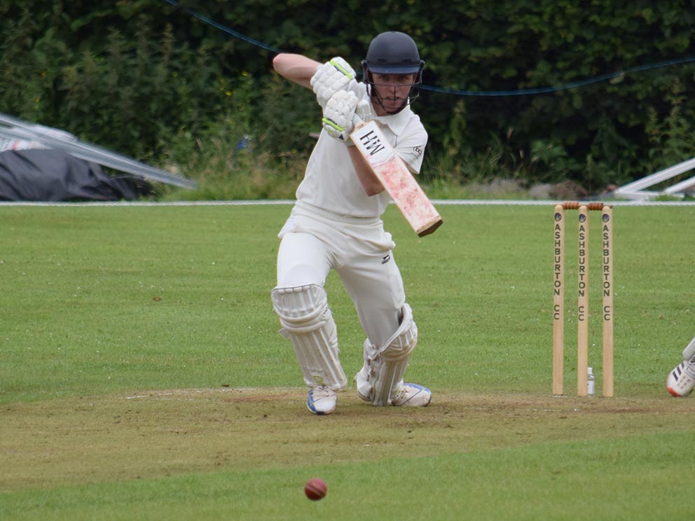 Bovey Tracey's Jake Pascoe – a potential threat to Lustleigh in the Brockman Cup final<br>credit: Conrad Sutcliffe
