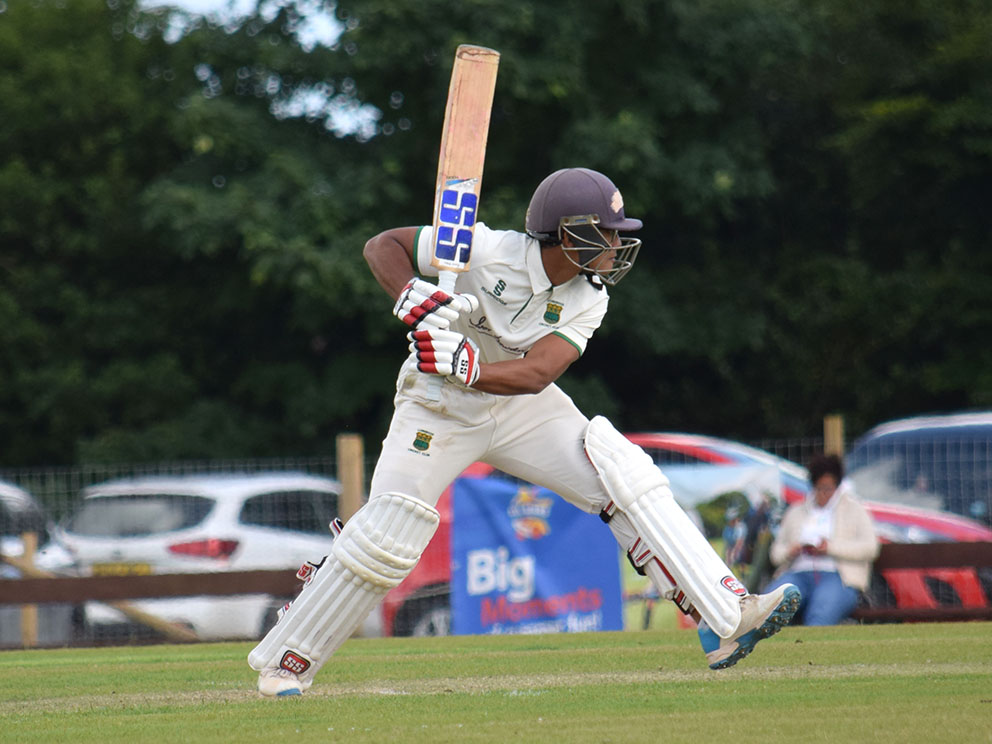 Jay Bista – a ton for Cornwood in their win over Sidmouth<br>credit: Conrad Sutcliffe