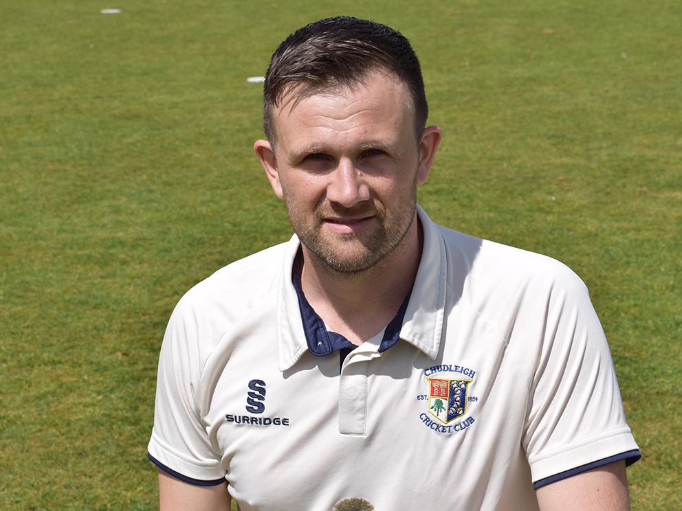 Rob Clarke – off-spinning all-rounder back in Chudleigh's side for derby clash with Bovey Tracey 2nd XI<br>credit: Conrad Sutcliffe - no re-use without copyright holder's consent