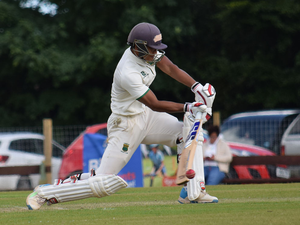 Jay Bista – made a hundred in a losing cause for Cornwood against Sandford<br>credit: Conrad Sutcliffe