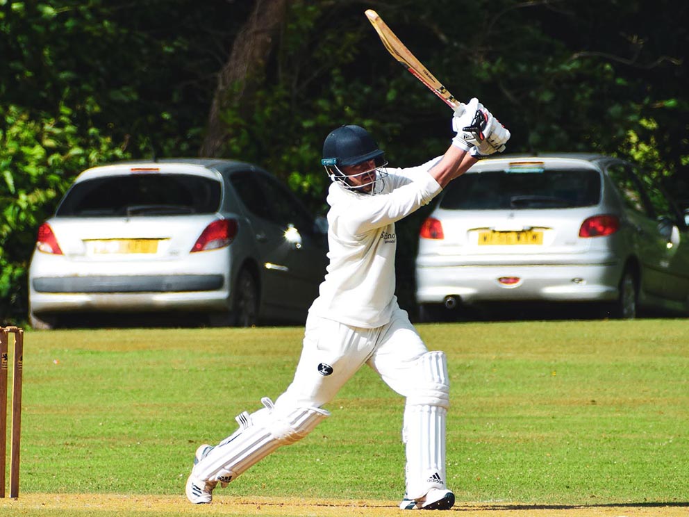 Kian Burns, who cracked a century for Belstone against North Devon 