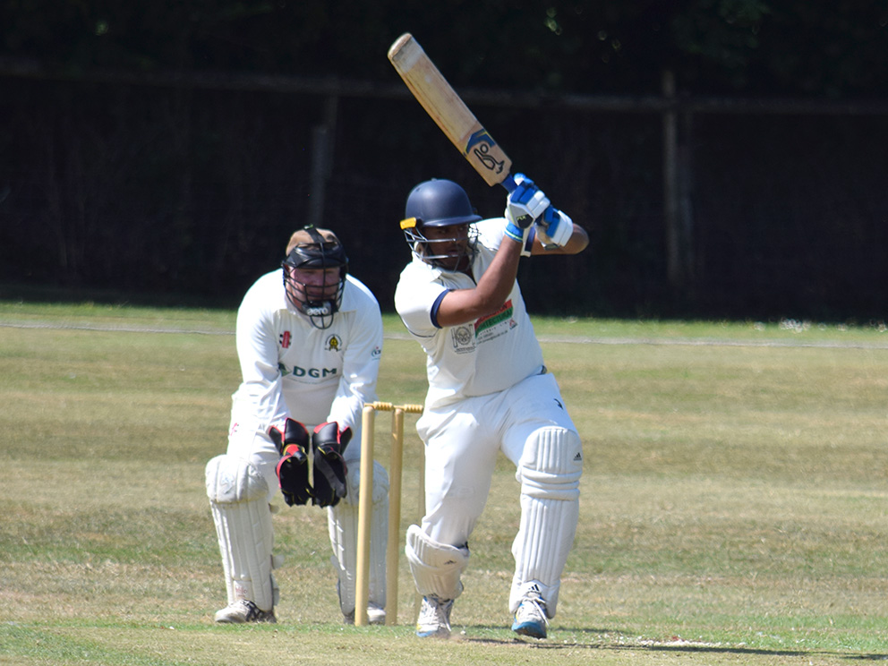 Chelston & Kingskerswell batter Rohan Anthony - almost took his side to victory over Plymstock<br>credit: Conrad Sutcliffe - no re-use without copyright owner's consente