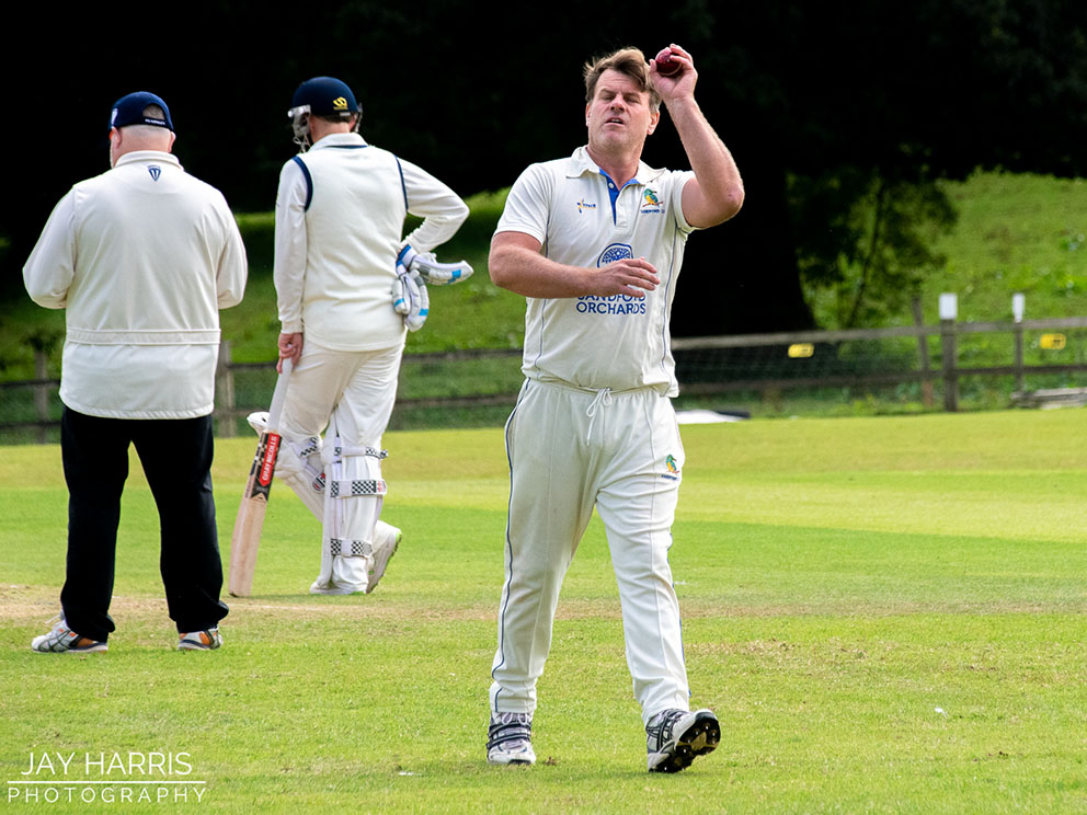 Shobrooke's Chris Simpson â€“ runs and wickets in the win over Ottery<br>credit: Jay Harris Photography Inc