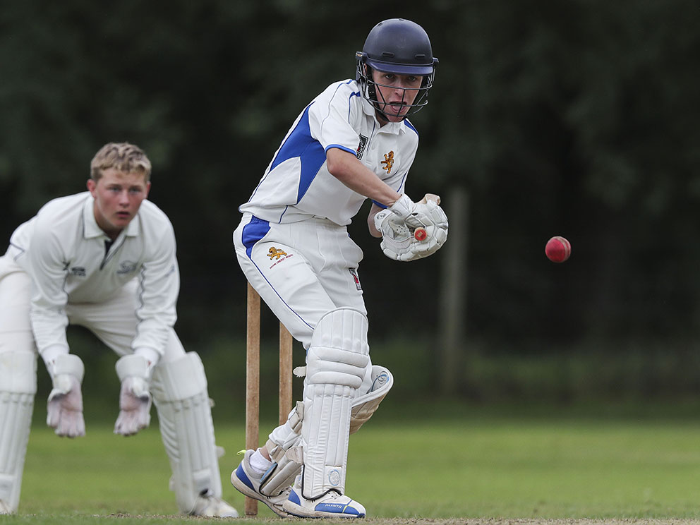 Jake Pascoe - Ashburton's batting dangerman in the Aaron Printers Cup final<br>credit: @ppauk | no re-use without consent of copyright holder