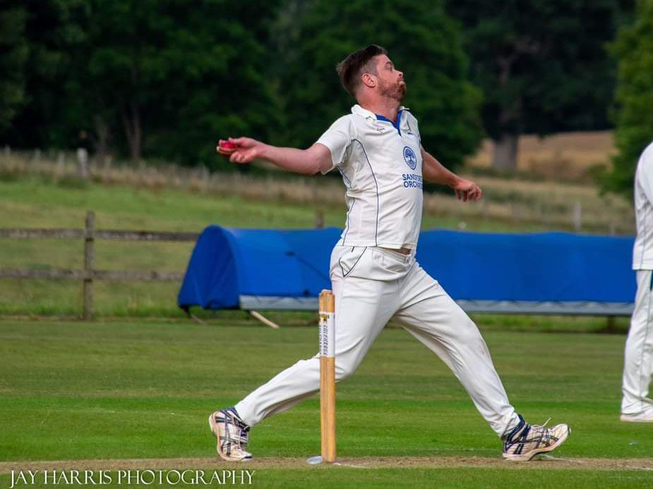 Wicket-taker! Sandford's four-wicket seamer Neil Maud<br>credit: Jay Harris Photography Inc