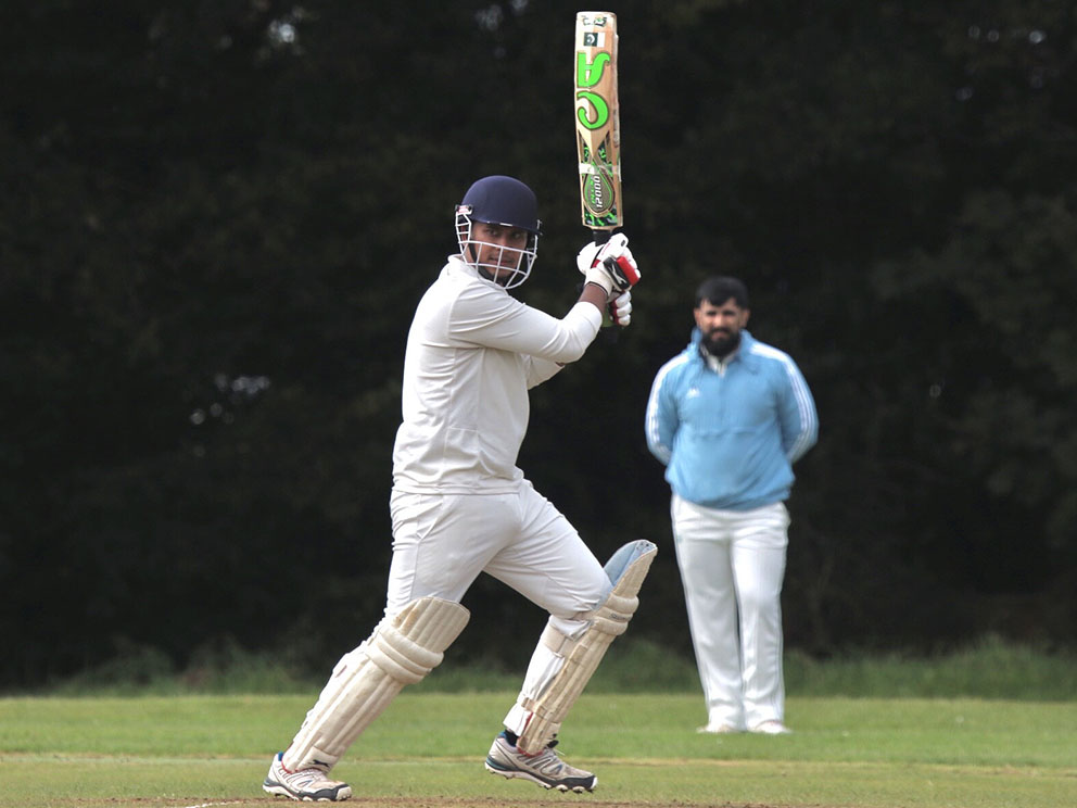 Nuruz Jamal, who scored a century for Plymouth CS&R yet ended up on the losing side against Chudleigh<br>credit: Alan Stewart