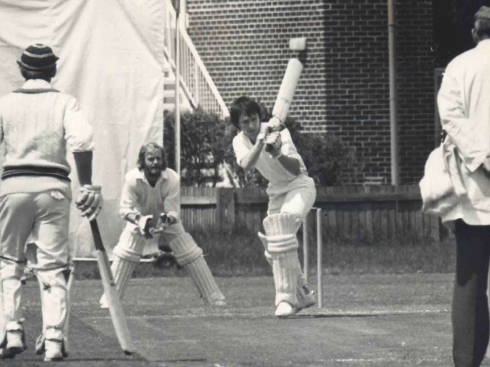 From the archive ... John Tolliday batting for Exeter against South Devon in the early 1970s, the same time he was playing for the Civil Service team 