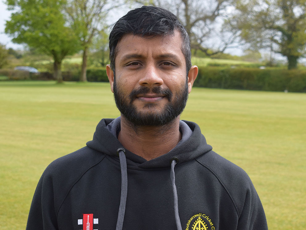 Chathura Peiris â€“ scored a ton for Abbotskerswell in their win over Seaton<br>credit: Conrad Sutcliffe - no re-use without copyright owner's consent