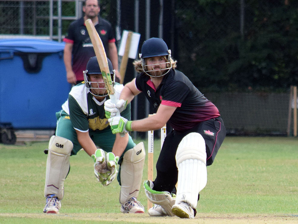 Exmouth's Andy Buzza â€“ his dismissal was a turning point in the game against Hatherleigh<br>credit: Conrad Sutcliffe - no re-use without copyright owner's consent