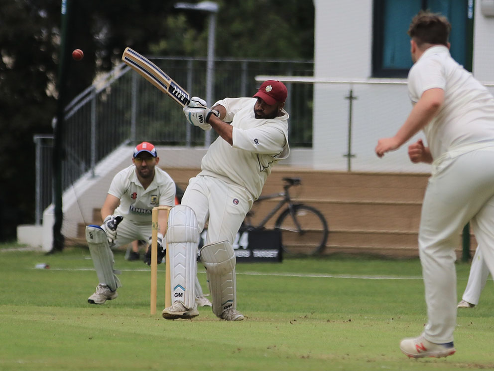 Plymstock's Atif Hussain, who made  88 not out against Plympton<br>credit: Al Stewart