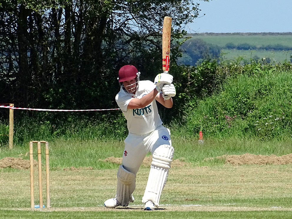 Jimmer Thomas – runs and wickets for Barnstaple & Pilton in the win at Budleigh<br>credit: Fiona Tyson