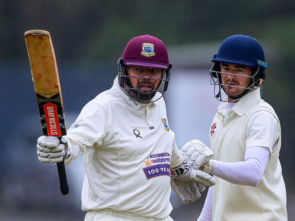 Tim Western (left) â€“ out for 94 against Cullompton