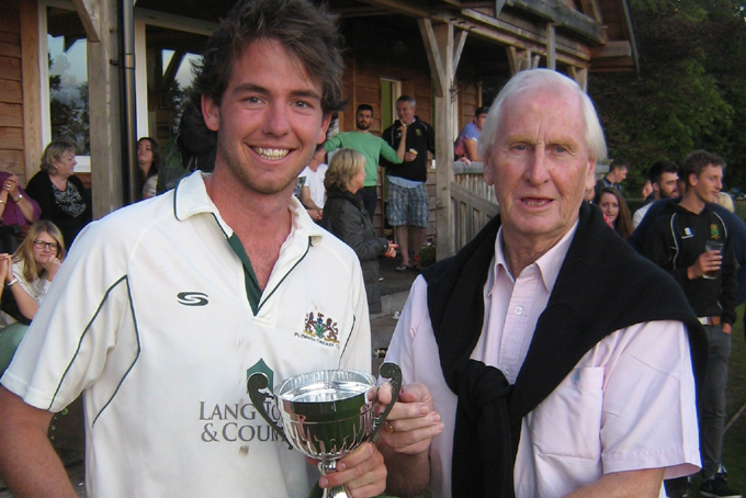 Plymouth's Harry Ramsden collecting the Euro Shopper Devon Cup last season