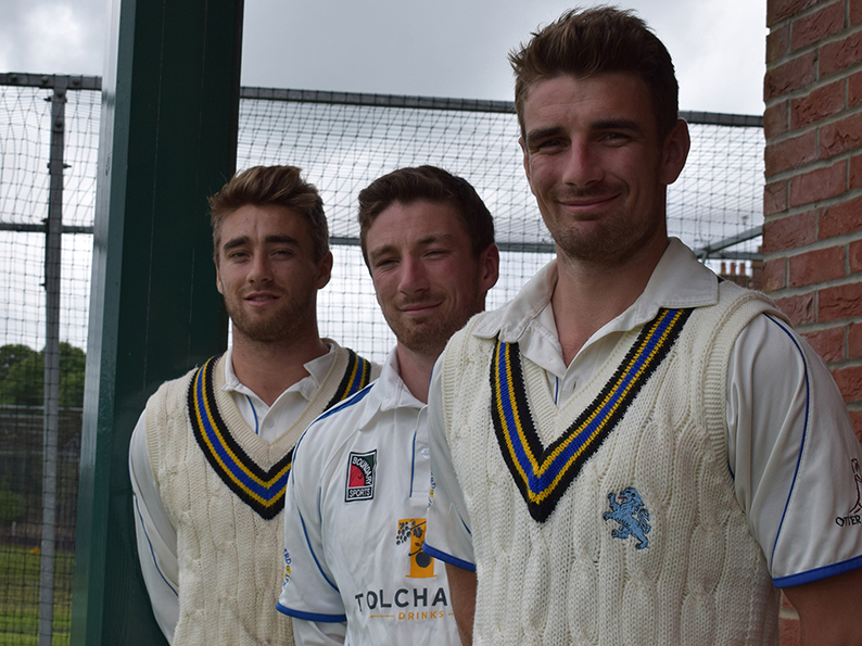 Three of a kind - The Bess brothers Zak, Luke and Josh, who are playing for Devon against Dorset<br>credit: Conrad Sutcliffe