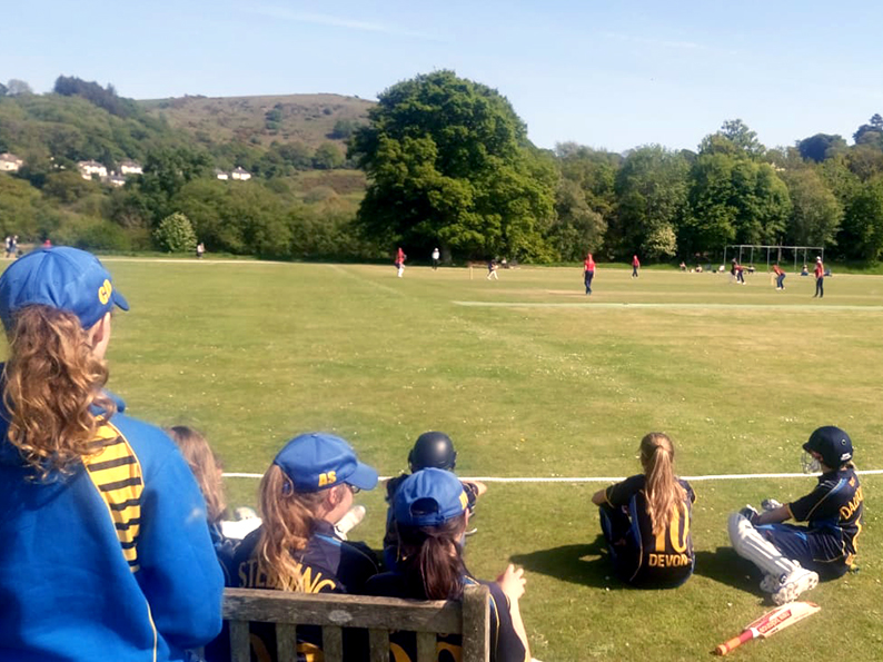 View from the boundary - Devon batting against Wales at Chagford