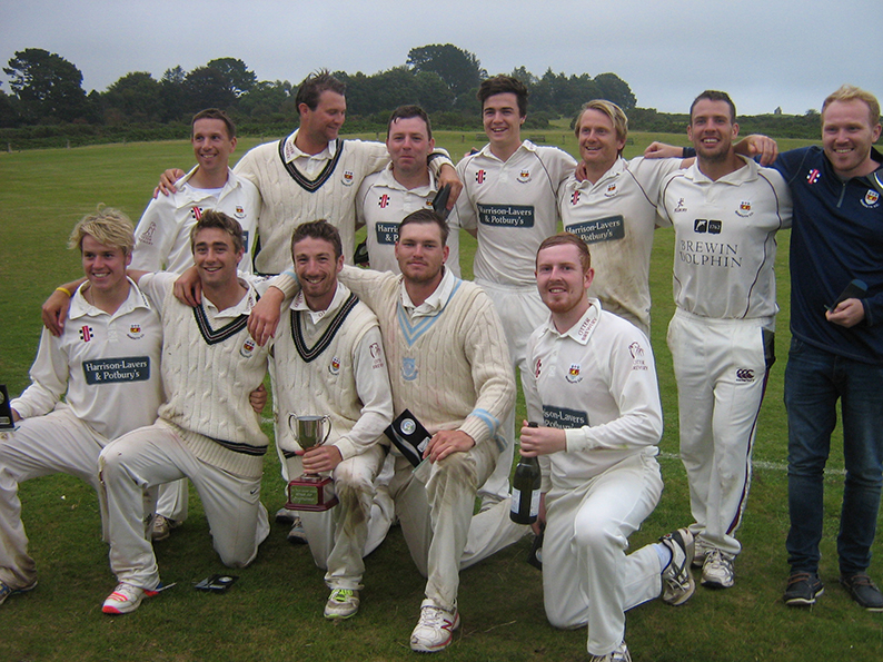 The winning Sidmouth team after beating Exeter at Tavistock