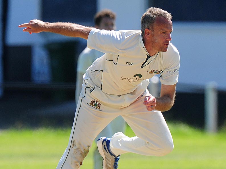 Dave Burke - a miserly spell for Plymouth 2nd XI