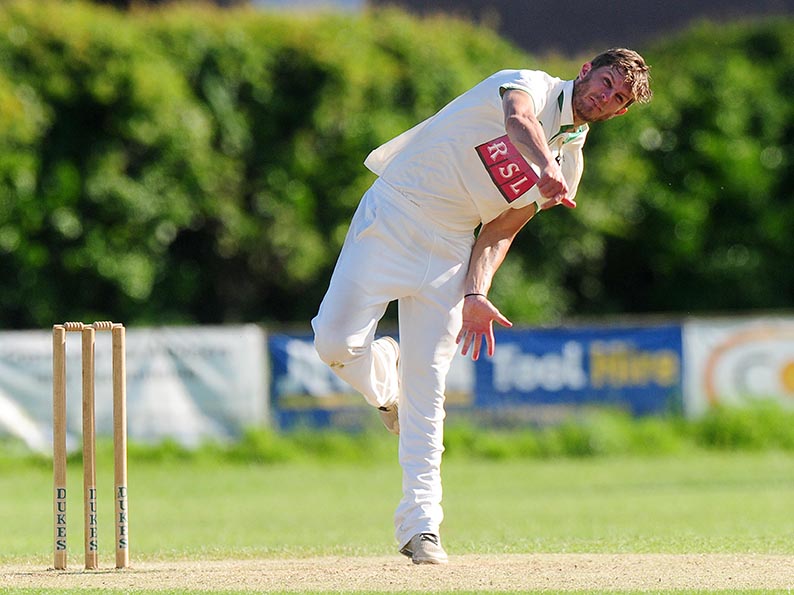 Matt Foster - runs and wickets for Bradninch in the win over Plymouth<br>credit: http://www.ppauk.com/photo/1042675/