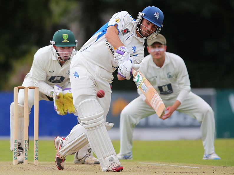 Matt Thompson on his way to 97 for Devon against Berkshire<br>credit: 'Brave' decision to bat first rewarded with total of 279 all out