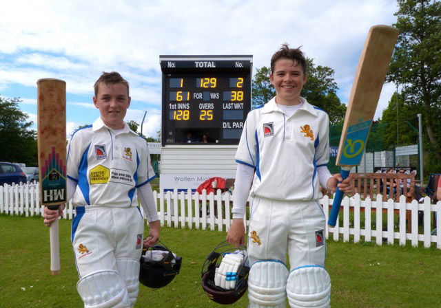Jake Pascoe and Cameron Ford after their winning partnership against Wiltshire at Torquay