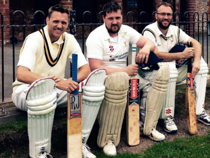 Left to right are brothers Steve, Mark and Simon Prideaux, who all played for Filleigh against Barton