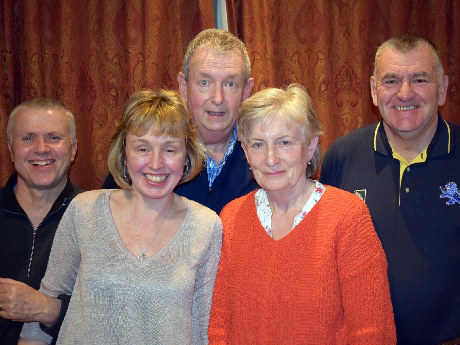 Left to right are winning team Acorn Antiques of Blair Godfrey, Pauline Godfrey, Pete Bamber, Sue Bamber and Devon CCC chief executive Nigel Mountford<br>credit: Conrad Sutcliffe