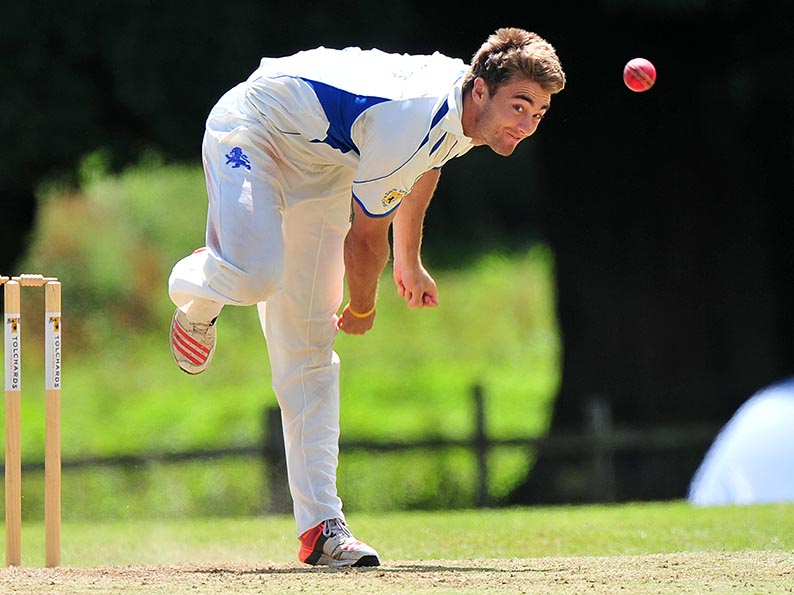 Zak Bess - four wickets for the Sidmouth paceman<br>credit: www.ppauk.com