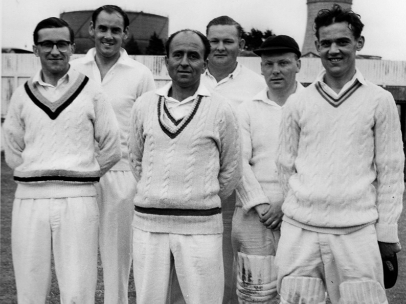 Danny Hughes (front, centre) with the Chudleigh team who won the 1963 South Devon CC six-a-side tournament