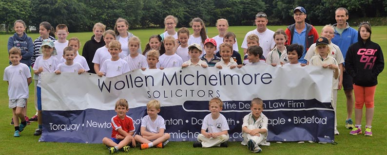 Players and coaches from Ipplepen CC, Paignton CC and Chagford CC at the Kwik Cricket festival that took place at Ipplepen CC