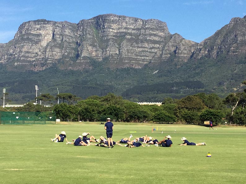 Warming up in Cape Town