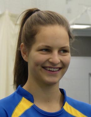 Holly Perkin - first lady player to appear in a Brockman Cup final