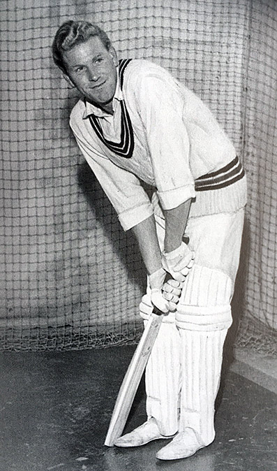 Chris Greetham in the nets at Somerset as a young professional