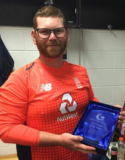 Dan Bowser with one of his man-of-the-series awards