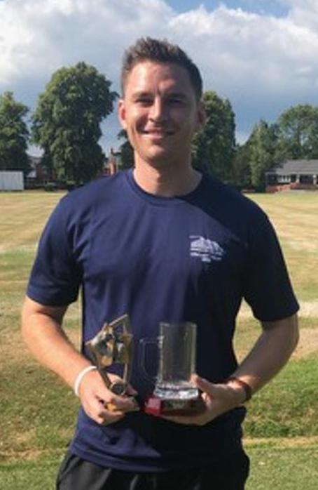 Heathcoat's Matt Hague - showing off his Devon RFU senior cup winner's medal and is Devon Cricket T20 Cup winner's memento